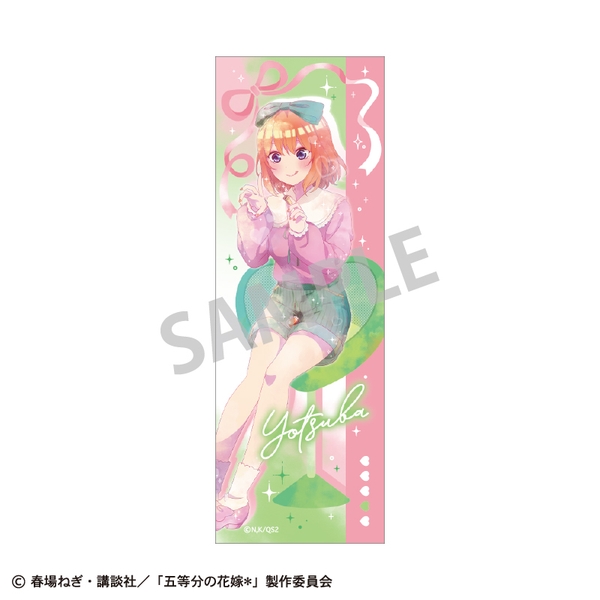 五等分の花嫁＊ ロングスクエア缶バッジ 中野四葉／メイクアップ カミアニTOUCH