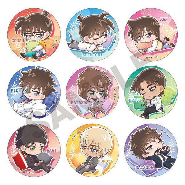 【5月予約】名探偵コナン トレーディング缶バッジ のびコロ 9個入BOX キャラグッズ 4550451069843