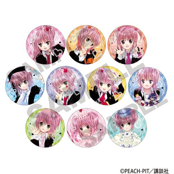 しゅごキャラ缶バッジ 10個セット しゅごキャラ！トレーディング表紙イラストハート型缶バッジ 10