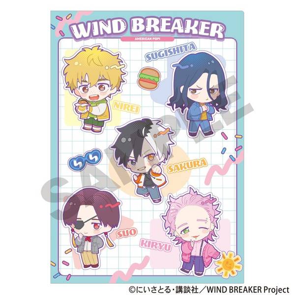 【5月予約】WIND BREAKER シングルクリアファイル ポップブルー キャラグッズ 4550451309017