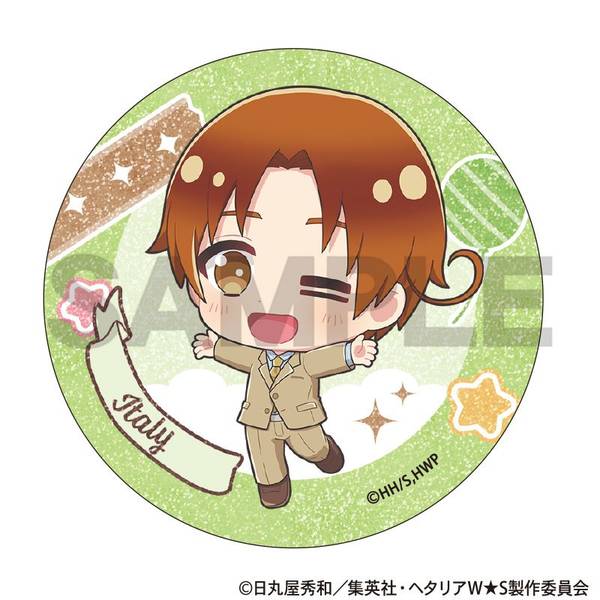 ヘタリア　遊園地ver. トレーディング缶バッジ　イタリア 10個セット アニメ「ヘタリア World☆Stars」 - 描き下ろしイラスト 遊園地
