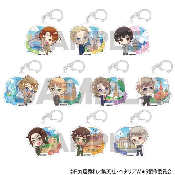 【10月予約】ヘタリア World★Stars トレーディングアクリルキーホルダー ちまにわ 10個入BOX キャラグッズ 4550451311669