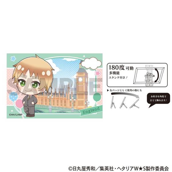【10月予約】ヘタリア World★Stars アート缶バッジ イギリス ちまにわ キャラグッズ 4550451321668