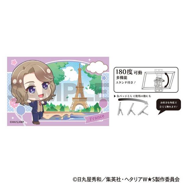 【10月予約】ヘタリア World★Stars アート缶バッジ フランス ちまにわ キャラグッズ 4550451321675
