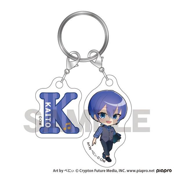 【3月予約】初音ミク ちび2連イニシャルキーチェーン KAITO クラシカルレトロミニキャラ キャラグッズ 4550451382256