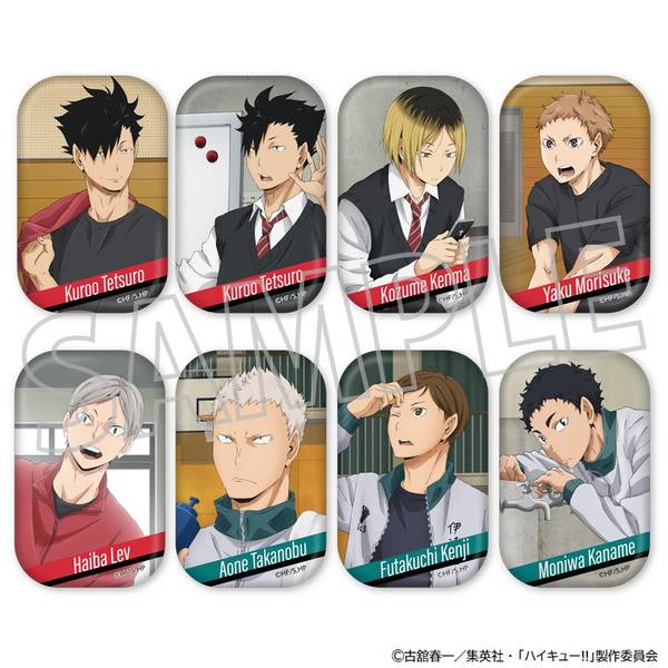 【5月予約】ハイキュー!! スクエア缶バッジコレクション／音駒高校・伊達工業高校 8個入BOX キャラグッズ 4550621311208