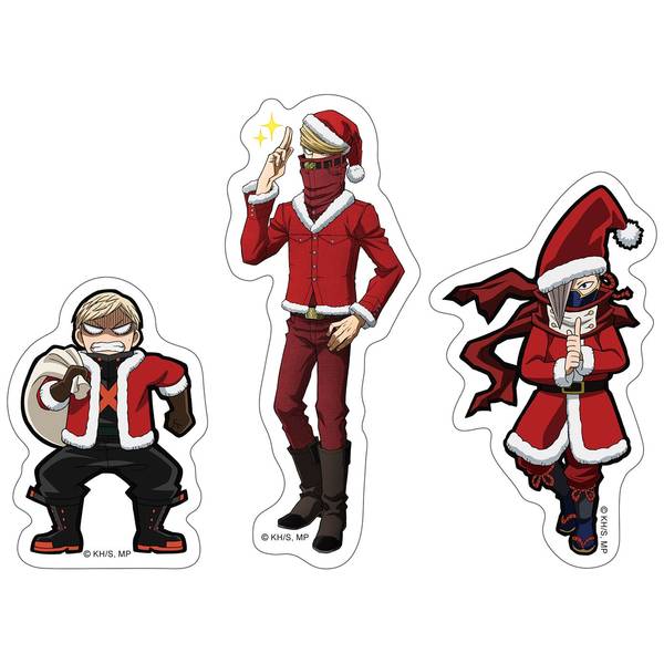 【12月予約】僕のヒーローアカデミア ステッカーセット／クリスマス(爆豪・ベストジーニスト・エッジショット) キャラグッズ 4550621430565