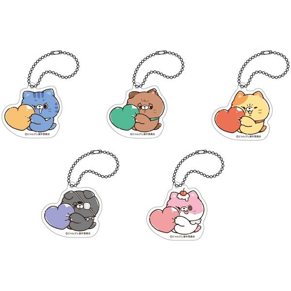 【12月予約】にゃんデレ アクリルキーホルダーコレクション 5個入BOX キャラグッズ 4550621449604