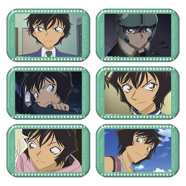 【4月予約】名探偵コナン スクエア缶バッジコレクション／世良真純ver.、vol.2 6個入BOX キャラグッズ 4550621483585