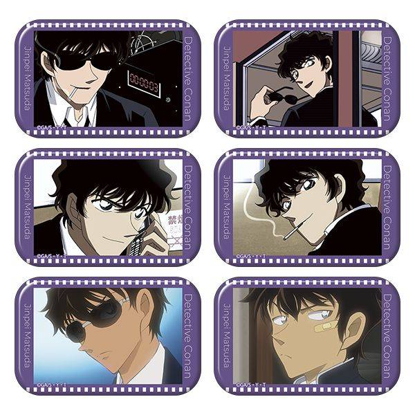 【4月予約】名探偵コナン スクエア缶バッジコレクション／松田陣平ver. 6個入BOX キャラグッズ 4550621483592