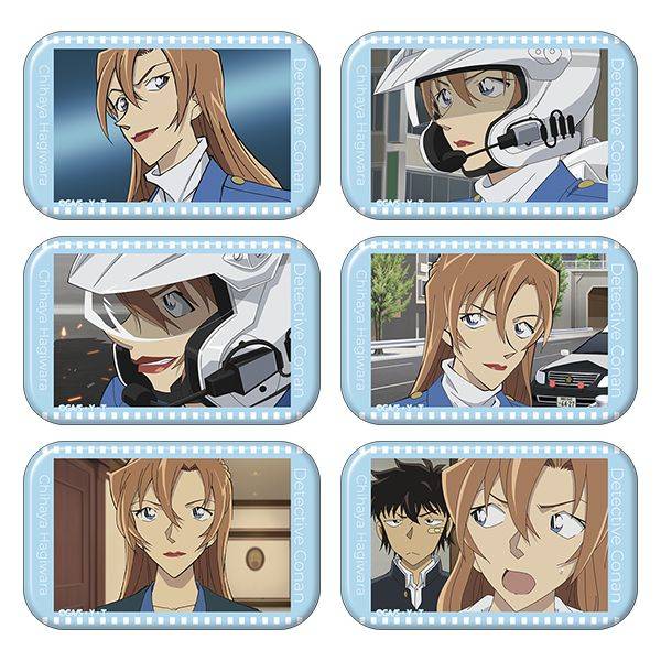 【4月予約】名探偵コナン スクエア缶バッジコレクション／萩原千速ver. 6個入BOX キャラグッズ 4550621483653