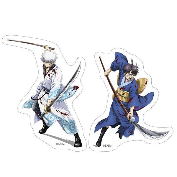 【1月予約】新劇場版 銀魂 -吉原大炎上- ステッカーセット／銀時＆新八 キャラグッズ 4550621486654