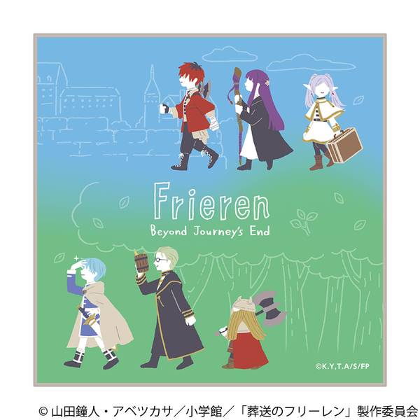 【3月予約】葬送のフリーレン ハンドタオル／ゆるパレット フリーレン一行＆勇者一行 キャラグッズ 4550621515392