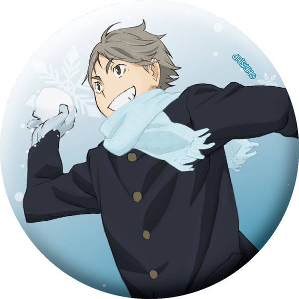 【2月予約】ハイキュー!! グリッター缶バッジ／菅原孝支 キャラグッズ 4550621522185