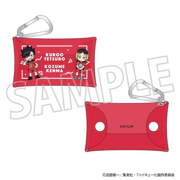 【1月予約】ハイキュー!! カラビナ付きクリアポーチ／黒尾鉄朗・孤爪研磨 キャラグッズ 4550621539053