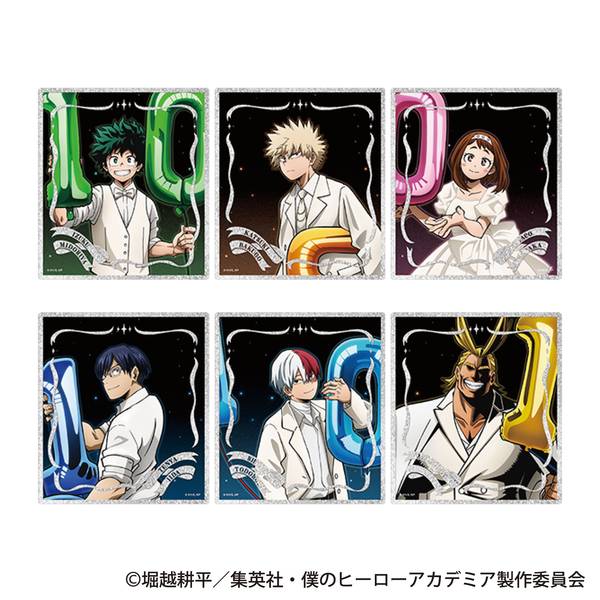 【4月予約】僕のヒーローアカデミア クリアミニ色紙コレクション／10周年スタートダッシュ 6個入BOX キャラグッズ 4550621578960