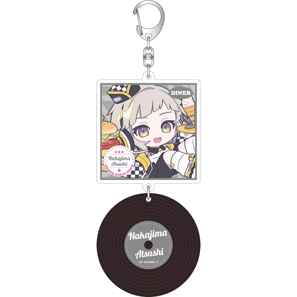 文豪ストレイドッグス レコード風アクリルキーホルダー／中島敦 ぱすてるぽっぷ