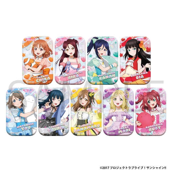 ラブライブ！サンシャイン!! スクエアキャラバッジコレクション／ぷかぷかAqoursフェア ver. 9個入BOX