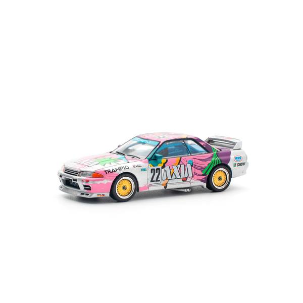 POP RACE 1/64 ニッサン スカイライン GT-R R32 AXIA No.22 JTC GROUP A 完成品ミニカー PR640103