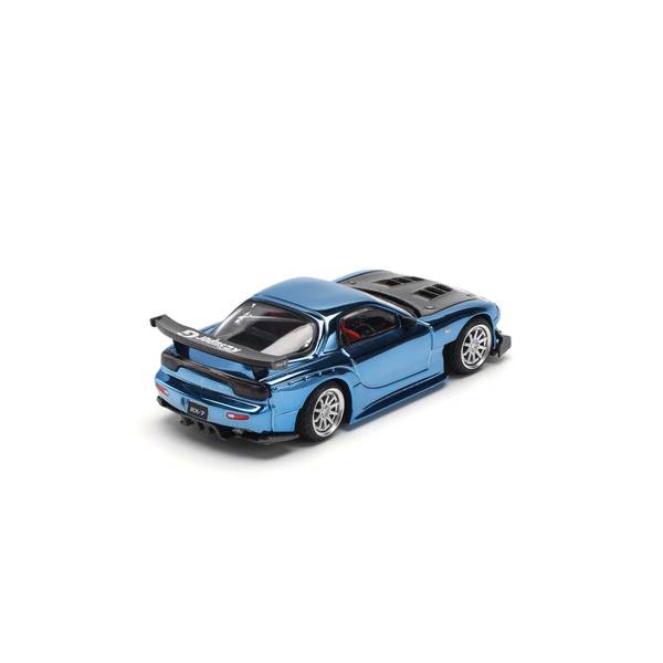 POP RACE 1/64 マツダ RX7 RE:雨宮 ワイドボディ ブルークロム 完成品
