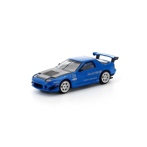 POP RACE 1/64 マツダ RX7 RE:雨宮 ワイドボディ ブルークロム 完成品