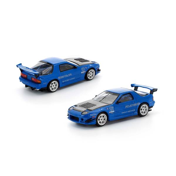 POP RACE 1/64 マツダ RX-7 FC3S RE雨宮 RE雨宮ブルー 完成品ミニカー