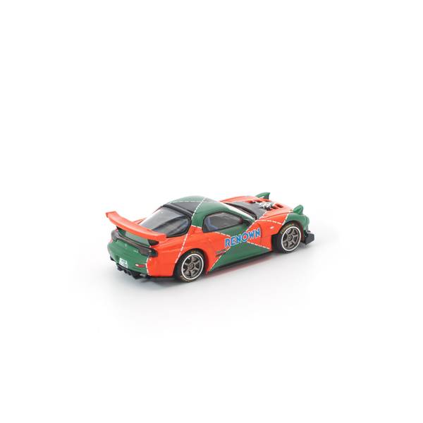 7月予約】POP RACE 1/64 マツダ RX-7 RE雨宮 オレンジ/グリーン 完成品