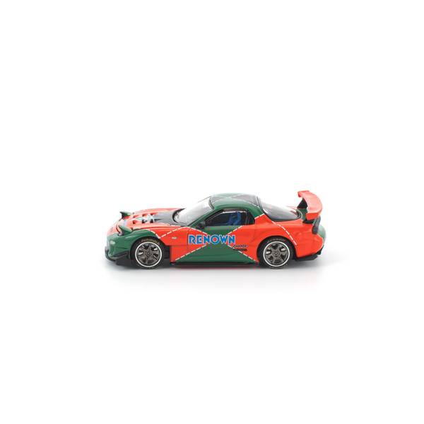 7月予約】POP RACE 1/64 マツダ RX-7 RE雨宮 オレンジ/グリーン 完成品
