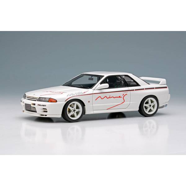 アイドロン 1/43 ニッサン マインズ スカイライン GT-R BNR32 N1 ホワイト 5スポークホイール 完成品ミニカー EM644B
