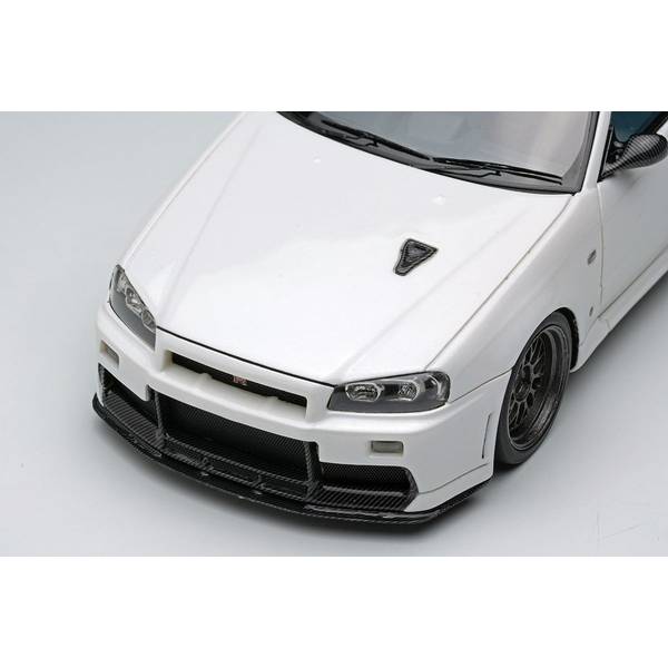 アイドロン 1/43 マインズ スカイライン GT-R N1 R34 シルバー BUILT BY LEGENDS Mine`s Skyline GT-R(BNR34) シラナミホワイト