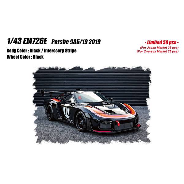 【6月予約】アイドロン コレクション 1/43 ポルシェ 935/19 2019 ブラック/インタースコープストライプ 完成品ミニカー EM726E