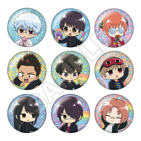 【4月予約】3年Z組銀八先生 虹 グリッター缶バッジ 9個入BOX キャラグッズ 4570111251272