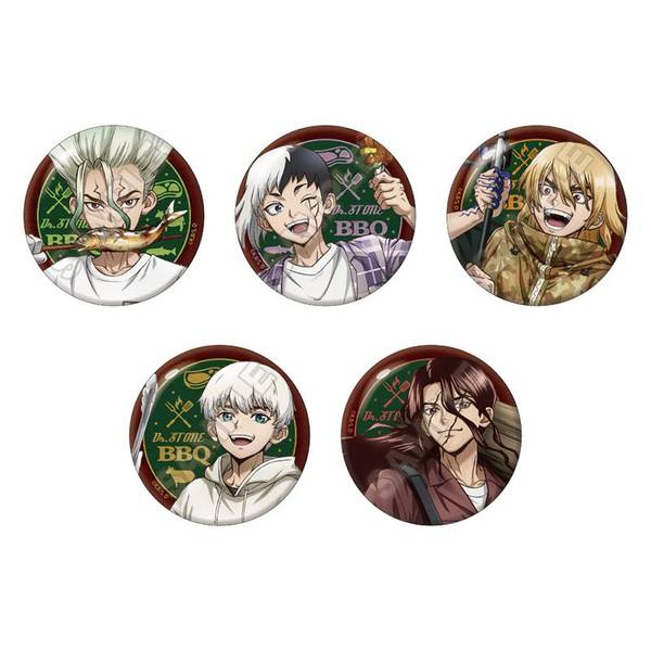 【9月予約】Dr.STONE バーベキュー 缶バッジ 5個入BOX キャラグッズ 4570111256307