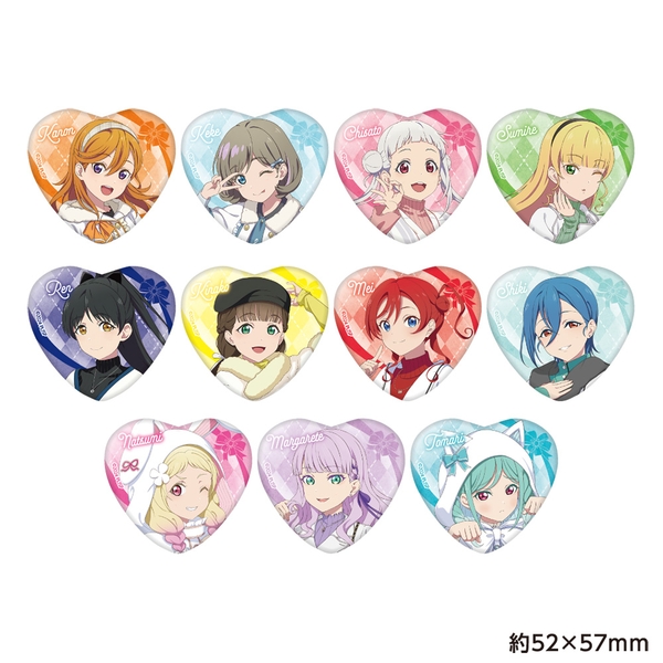 ラブライブ！スーパースター!! トレーディングハート缶バッジ ホワイトポンチョver. 11個入BOX