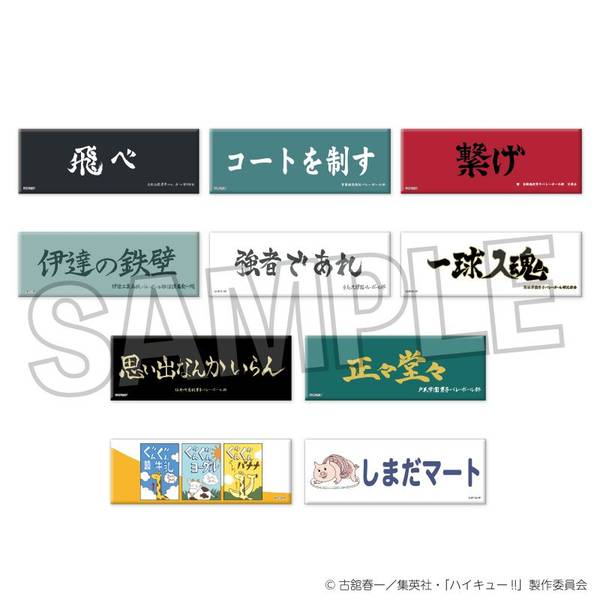 【4月予約】ハイキュー!! トレーディングロング缶バッジ 横断幕BOX 10個入BOX キャラグッズ 4570155238031