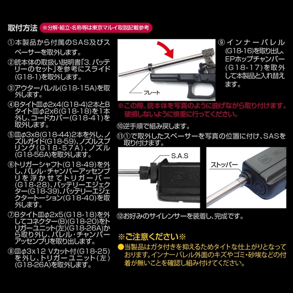 ナインボール NINE BALL 電動ガン 東京マルイ G18C用 ハンドガン