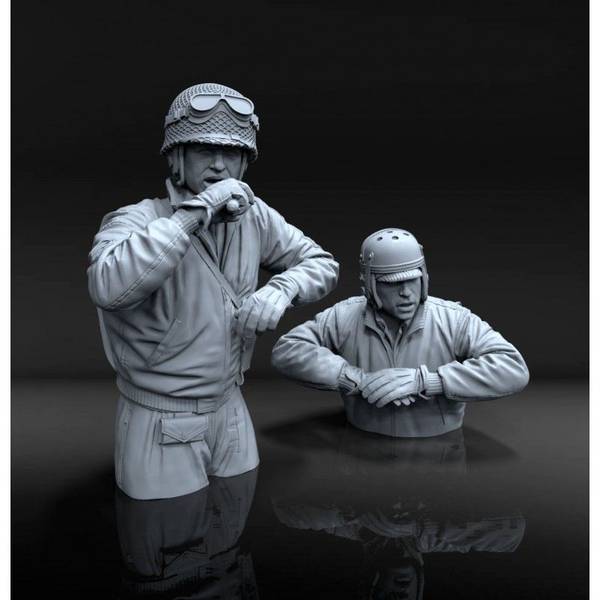 ロイヤルモデル 1/16 WWII アメリカ陸軍戦車兵セットNo.2 警戒中(2体入) 模型用グッズ RM1003【在庫品】