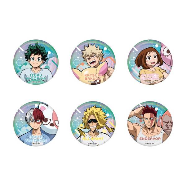 【10月予約】僕のヒーローアカデミア トレーディング缶バッジ アニマルビーチボールVer. [全6種] 6個入BOX キャラグッズ 4571621347530