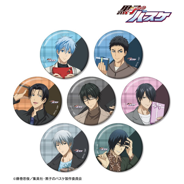 【4月予約】黒子のバスケ描き下ろし プレゼントver. トレーディング缶バッジ 7個入BOX キャラグッズ 4571622831175