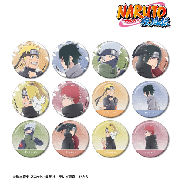 【4月予約】NARUTO-ナルト- 疾風伝描き下ろし 歩みver. トレーディンググリッター缶バッジ 12個入BOX キャラグッズ 4571622842973