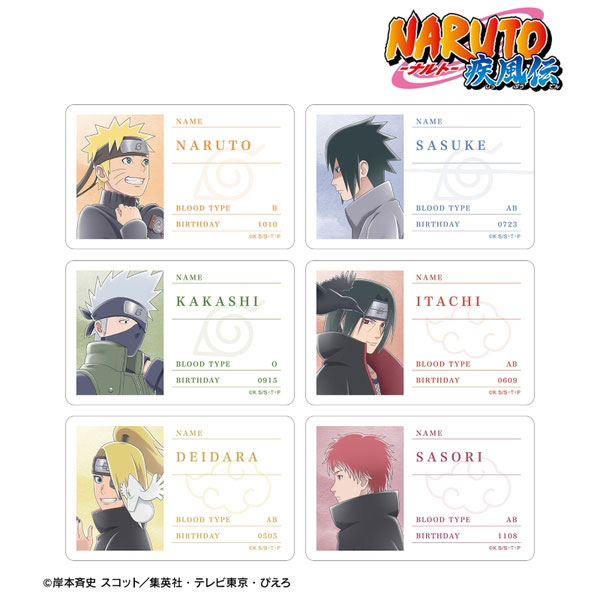 【4月予約】NARUTO-ナルト- 疾風伝描き下ろし 歩みver. トレーディングプラスチックシート 6個入BOX キャラグッズ 4571622843017
