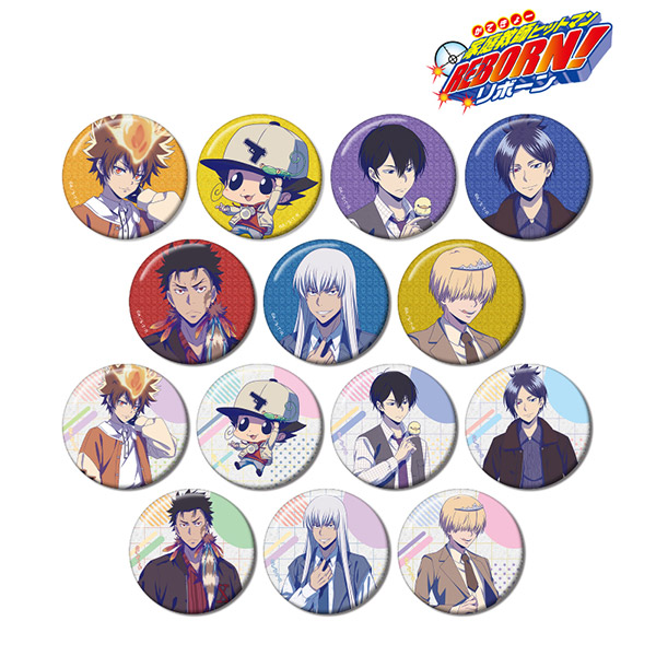【4月予約】家庭教師ヒットマンREBORN!描き下ろし レトロポップver. トレーディンググリッター缶バッジ 14個入BOX キャラグッズ 4571622848364