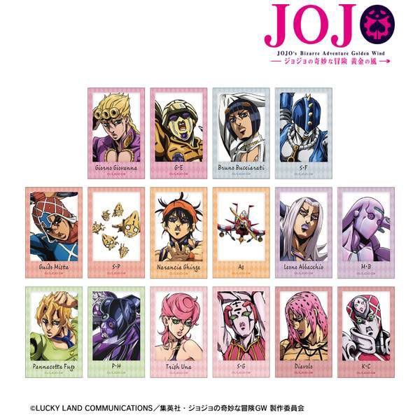 【4月予約】ジョジョの奇妙な冒険 黄金の風トレーディングインスタントカメラ風イラストカード 16個入BOX キャラグッズ 4571622859117