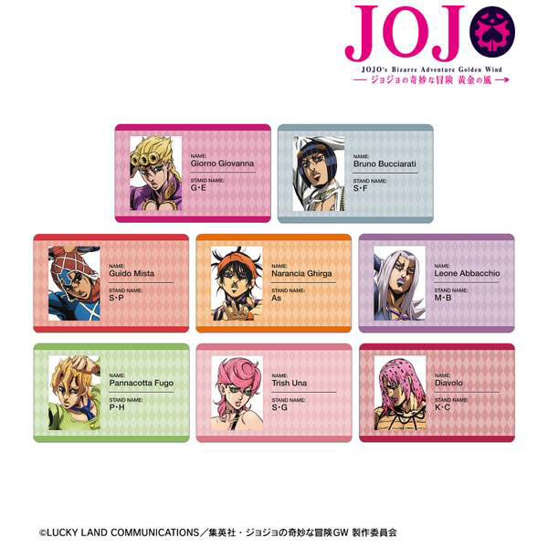 【4月予約】ジョジョの奇妙な冒険 黄金の風トレーディングプラスチックカード 8個入BOX キャラグッズ 4571622859155