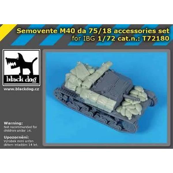 【2月予約】ブラックドッグ 1/72 セモベンテ M40 75/18 アクセサリーセット (IBG用) 模型用グッズ HAUT72180