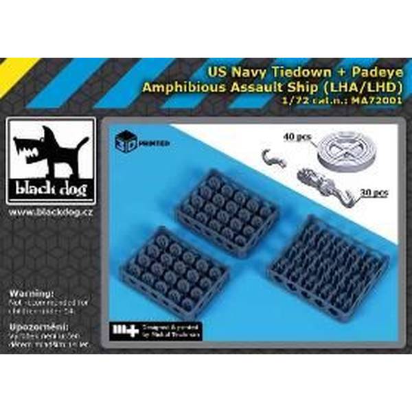 【2月予約】ブラックドッグ 1/72 アメリカ海軍 タイダウン & パッドアイ (強襲揚陸艦用) 模型用グッズ HAUMA72001