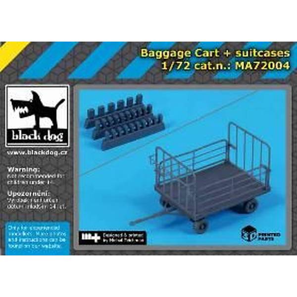 【2月予約】ブラックドッグ 1/72 手荷物運搬カート & スーツケース 模型用グッズ HAUMA72004