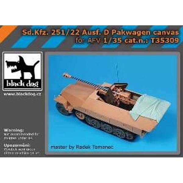 【2月予約】ブラックドッグ 1/35 Sd.Kfz.251/22 Ausf.D パックワーゲン 天幕 (AFVクラブ用) 模型用グッズ HAUT35309