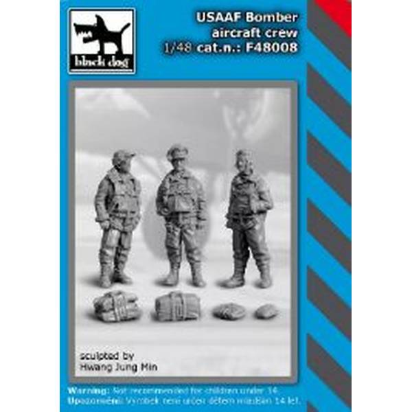 【2月予約】ブラックドッグ 1/48 米陸軍航空軍 爆撃機乗組員セット (3体) スケールモデル HAUF48008