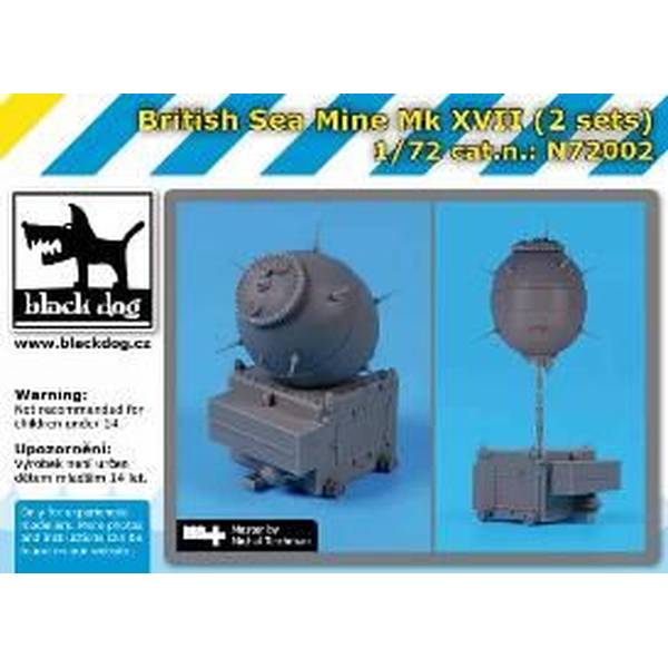 【2月予約】ブラックドッグ 1/72 イギリス機雷 Mk XVII (2個入り) 模型用グッズ HAUN72002